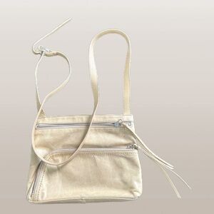 HOBO International Beige Leather Crossbody Bag